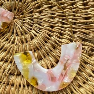 Jewelry - Pink and Yellow Resin Earrings Jewelry - Pink and Yellow Resin Earrings